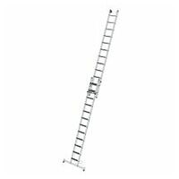 Stufen-Seilzugleiter 2-teilig mit nivello® Traverse und clip-step R13 2x12 Stufen