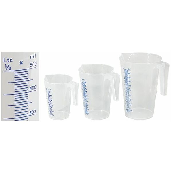 Measuring jug set, 3-piece, of polyethylene 3
