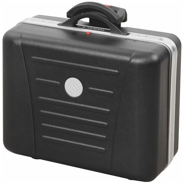 Valise en X-ABS avec coque de fond, 2 plateaux porte-outils et serrures TSA, avec roulettes