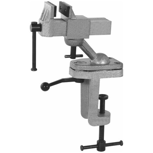 Technician’s vice with bench clamp 75 mm