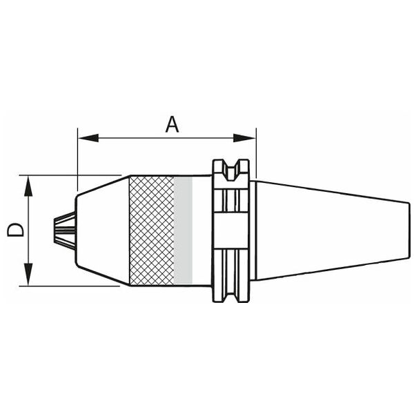 Short drill chuck Form A SK 40 0,3-8 mm