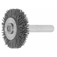Wheel brush with shank micro-abrasive SiC 320 grit