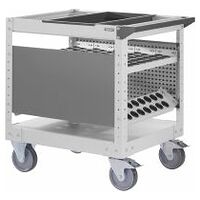 Modular tool trolley empty with PU wheels, Usable width mm / model: 627/A