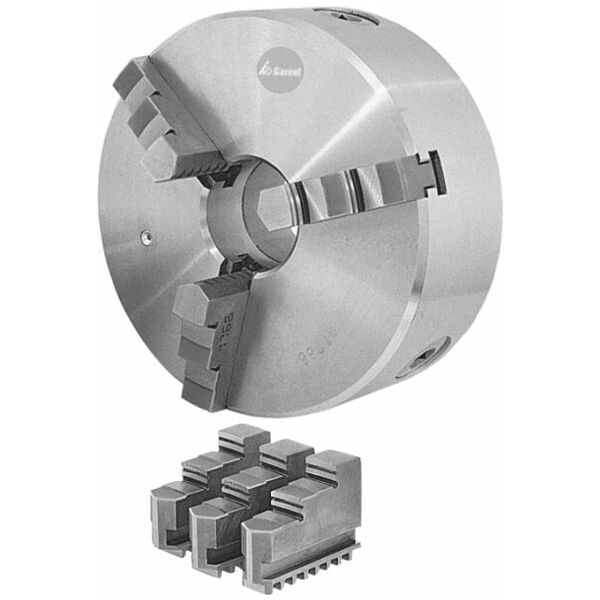 Three-jaw lathe chuck steel short taper mount DIN 55029 160/4 mm GARANT