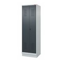 Garment locker with base, for clean &amp; dirty separation and security twist bar lock