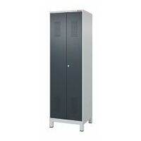 Garment locker with plastic feet, for clean &amp; dirty separation and DOM cylinder lock