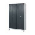 Garment locker with plastic feet, for clean &amp; dirty separation and DOM cylinder lock 4