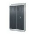 Garment locker with base and sloping roof attachment, for clean &amp; dirty separation and DOM cylinder lock 4