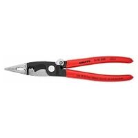 Pliers for Electrical Installation plastic coated black atramentized 200 mm