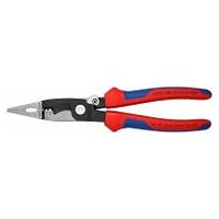 Pliers for Electrical Installation with multi-component grips black atramentized 200 mm