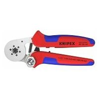 Self-Adjusting Crimping Pliers for wire ferrules with lateral access with multi-component grips chrome-plated 180 mm