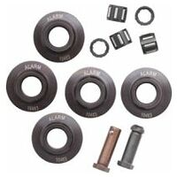 5 ruedas de corte + 1 eje de rueda de corte para cortatubos INOX, 6-76 mm