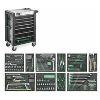 Range of tools with tool trolley No.95/250QR Drawers7 Anthracite, RAL 7016 250pcs