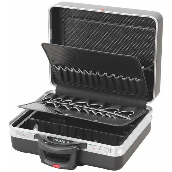X-ABS tool case with base shell, 2 tool boards and TSA locks, with wheels