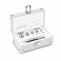 M2 1 g -  100 g Set of weights in aluminium case, Finely turned stainless steel