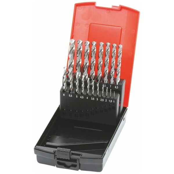 Jobber drill set HSS-E No. 114405 in a case  uncoated