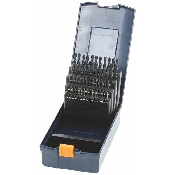 Jobber drill set HSS No. 114150 in a case  uncoated