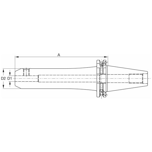 Side lock arbor Form ADB SK 40 A = 100 6 mm GARANT