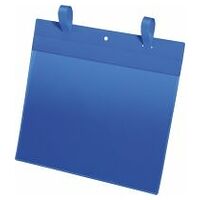 Blue document pocket with fastening straps Pack of 50 A4/1