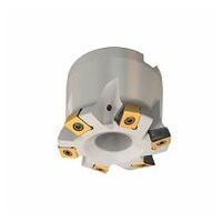 FTP D063-6-27-R-LN10 Fast Feed Shell Mill Carrying Tangentially Clamped Inserts with 4 Cutting Edges
