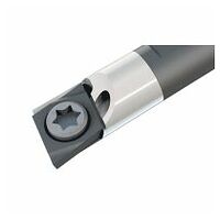 A04F SEXPL-03 Tije de găurit cu prindere cu șurub pentru plăcuțe rombice 75° cu unghi de degajare de 11° pentru diametrul minim al alezajului 4,5 mm