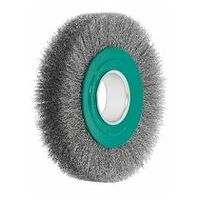 Wire wheel brush (green) Stainless steel wire 0.30 mm