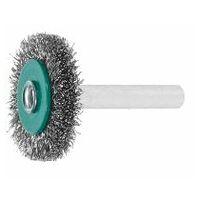 Wheel brush with shank Stainless steel wire 0.20 mm