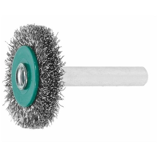 Wheel brush with shank stainless steel wire 0.20 mm 50X10 mm