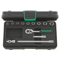 Socket set 1/4 inch square drive 13 pieces inch sizes