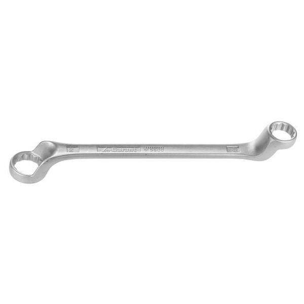 Double-ended ring spanner, deeply cranked  27X32 mm