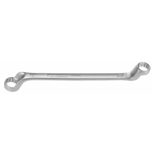 Double-ended ring spanner, deeply cranked  20X22 mm