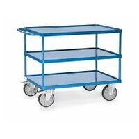 Table top cart with steel plate trays