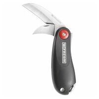 Twin-blade electricians knife, straight 65 mm and curved 35 mm
