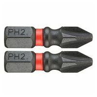 Broca IMPACT PH2 - accionamiento hexagonal externo 8mm (5/16″) - 25mm - 2pcs.