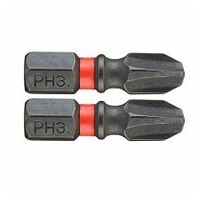 Broca IMPACT PH3 - accionamiento hexagonal externo 8 mm (5/16″) - 25mm - 2pcs.