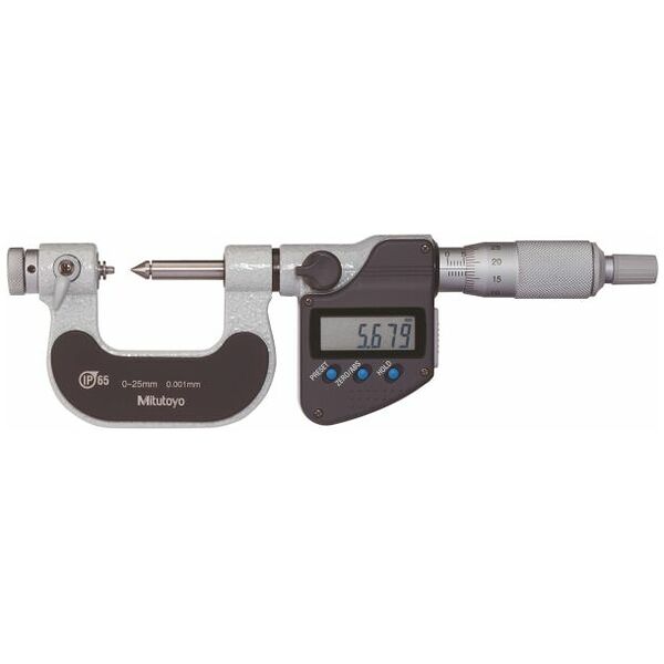 Digital external micrometer for thread measurements