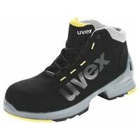 Lace-up boot, black/yellow uvex 1, S2