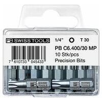 PrecisionBits, oblika C 6.3 (1/4″), za vijake Torx®