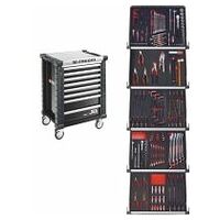 JET workshop trolley with 8 drawers and 15 modules / 175 tools
