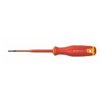 Electrician’s screwdriver for slot-head, with 2-component Haptoprene handle SLIM blade fully insulated