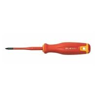 Electrician’s screwdriver for Pozidriv with 2-component Haptoprene handle, SLIM blade, fully insulated