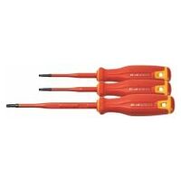 Electrician’s screwdriver set for Torx®, with 2-component Haptoprene handle SLIM blade, fully insulated 3