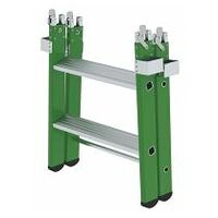 Plug-in part for platform ladder