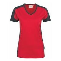 Ženska majica s kratkimi rokavi Contrast Performance rdeča