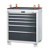 Tool cabinet complete with drawers, can be lifted by crane 200 kg 5/6