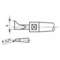 40 He 6 Palpator dimensiunea muchieiflügelförmig