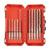 Carbide-tipped hammer drill set, Number of drills: 10