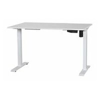 Electrically height-adjustable office desk white