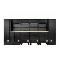 RWS2.0 - 3.9 m set with 2 lockers 500 mm and wooden top