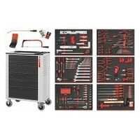 Roller cabinet incl. general-purpose tool set, 241 pieces for 7 drawers 1